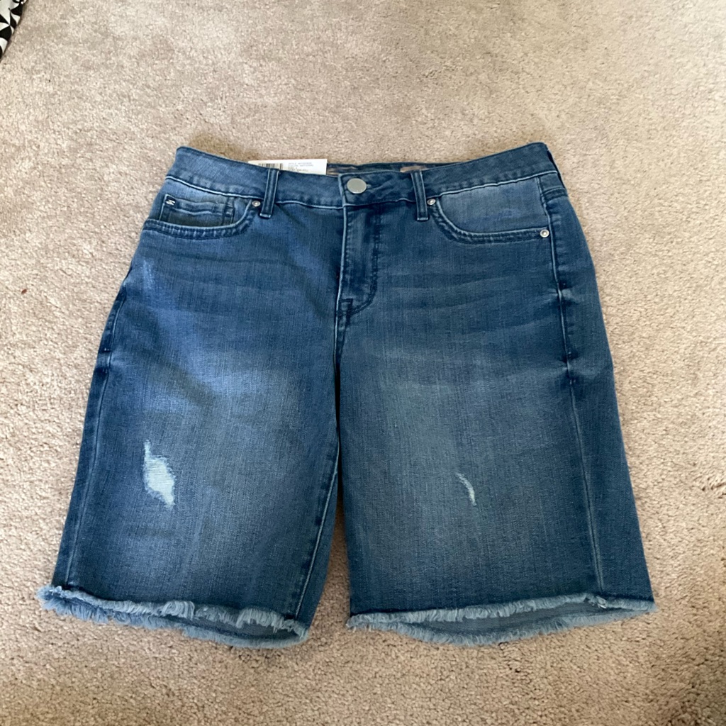 Seven7 9 Inseam Sunset Denim Bermuda Shorts